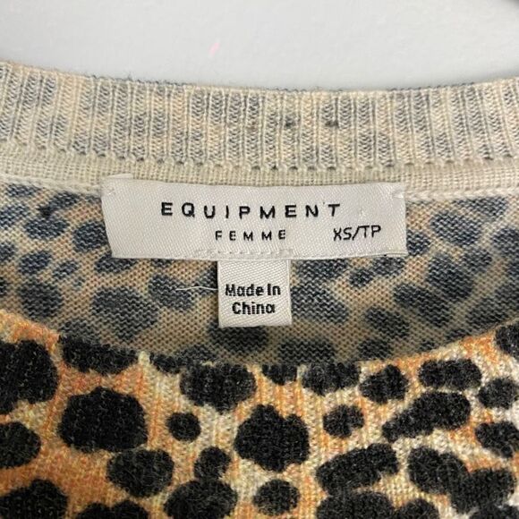 Equipment Raydon Animal-Print Wool Sweater - Picture 6 of 10